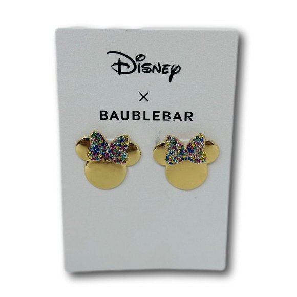 Disney Jewelry - Baublebar Disney Minnie Mouse Earrings Sparkly Bow